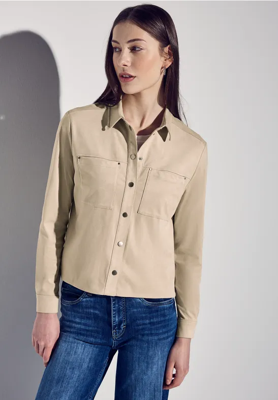 Street One Velours overhemd blouse