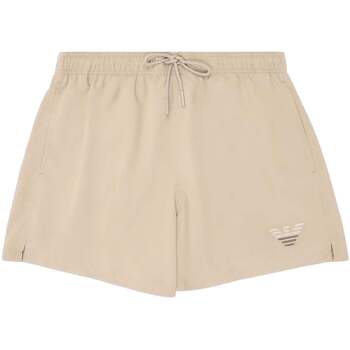 Zwembroek Emporio Armani Beach Two Tone Eagle Swim Short Beige