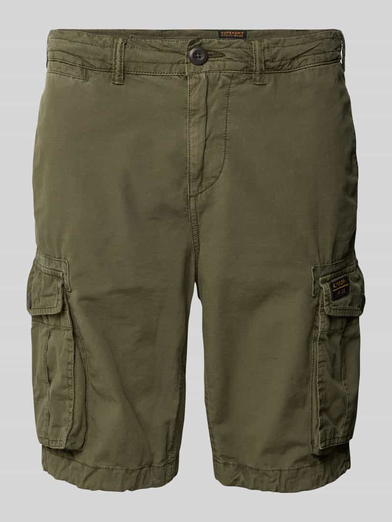 Superdry Regular fit korte cargobroek met riemlussen, model 'Parachute'