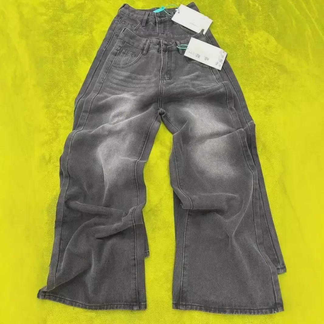 VantaGoods Hoge taille retro rechte jeans voor dames: Herfsteditie, wijde pijpen, losse pasvorm, afslankend voor de peervorm XS