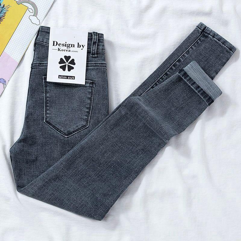 VantaGoods Skinny jeans met hoge taille voor dames, herfst/winter 2020, slim-fit negenpunts kokerbroek 29