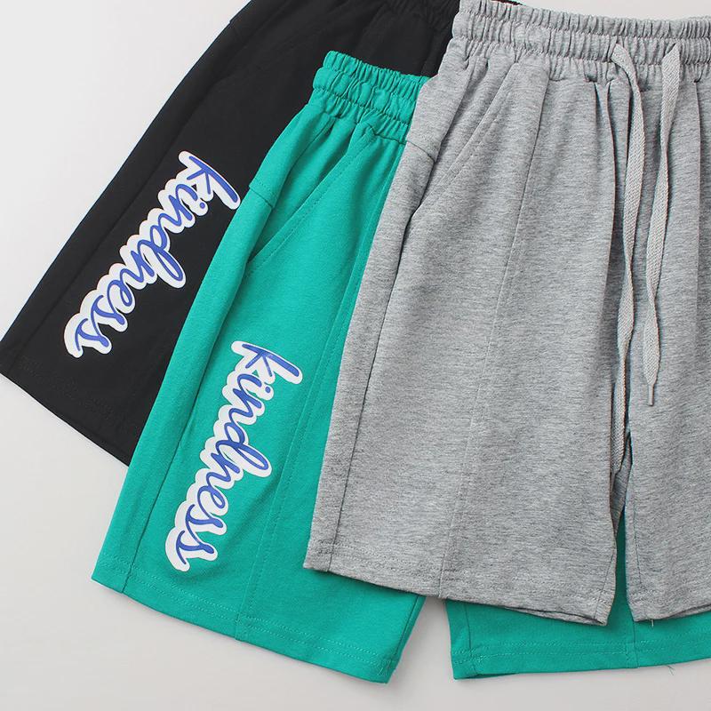 VantaGoods Koreaanse zomersportshorts voor kinderen, ademend en gesplitst voor jongens 150 cm zwart