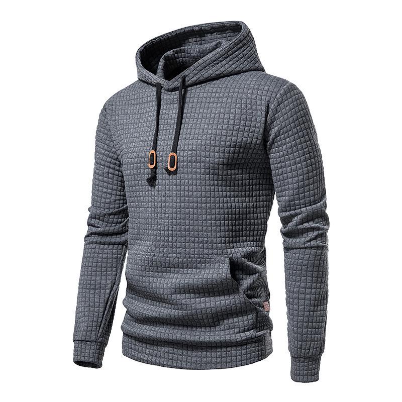 AI Market 2024 Europese/Amerikaanse heren Jacquard trui - Warme lange mouwen hoodie sweatshirt jas L wit