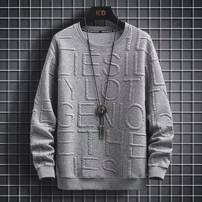 VantaGoods Herensweatshirt met ronde hals en losse pasvorm, lente/herfst 2023 - Casual, veelzijdig en stijlvol. M zwart