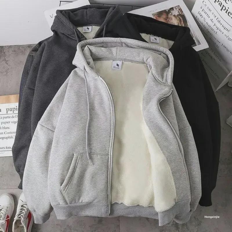 VantaGoods Herensweater met capuchon in Hong Kong-stijl - Trendy herfst-/winter-Koreaans vest met zachte voering voor studenten en sporters. XL