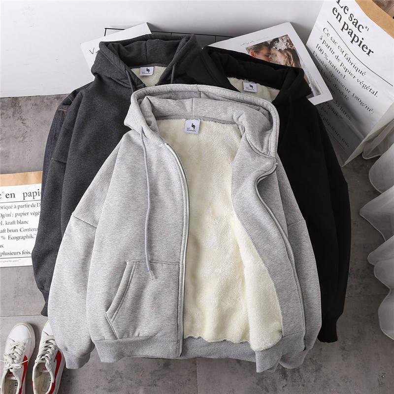 VantaGoods Heren 2021 Japanse lamswollen cardigan-sweatshirt - dik, trendy en losse pasvorm voor herfst/winter. 5XL zwart