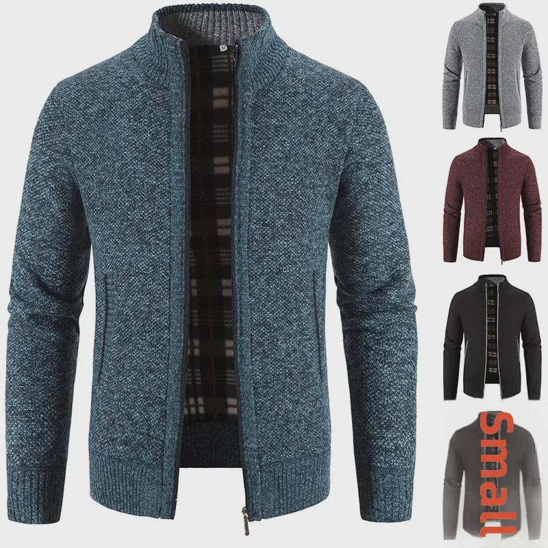 VantaGoods Fluwelen verdikte staande kraag vest trui - Herfst & Winter Warme grote maat jas 2XL