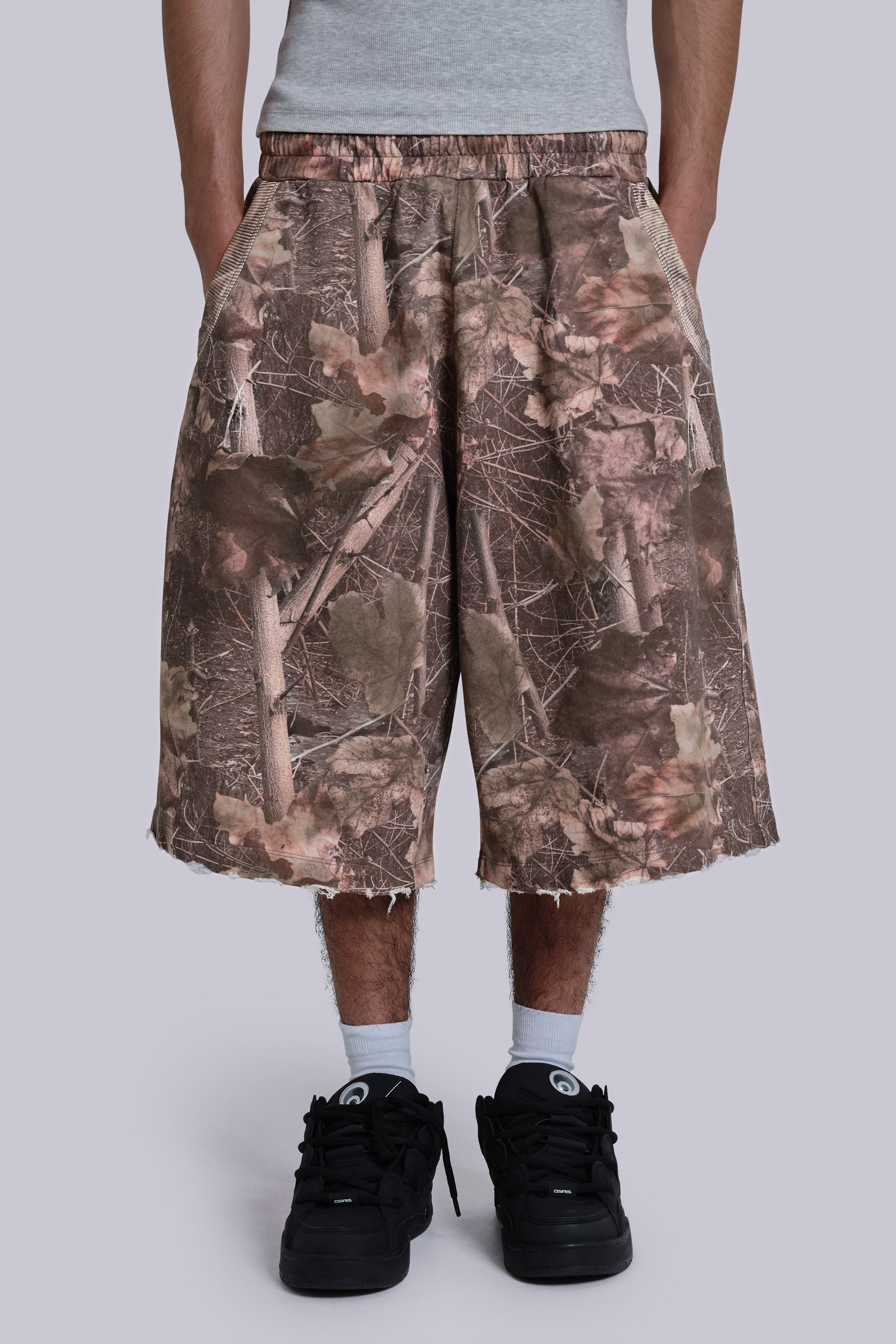 Jaded Man Woodland Camo Monster Jogger Shorts