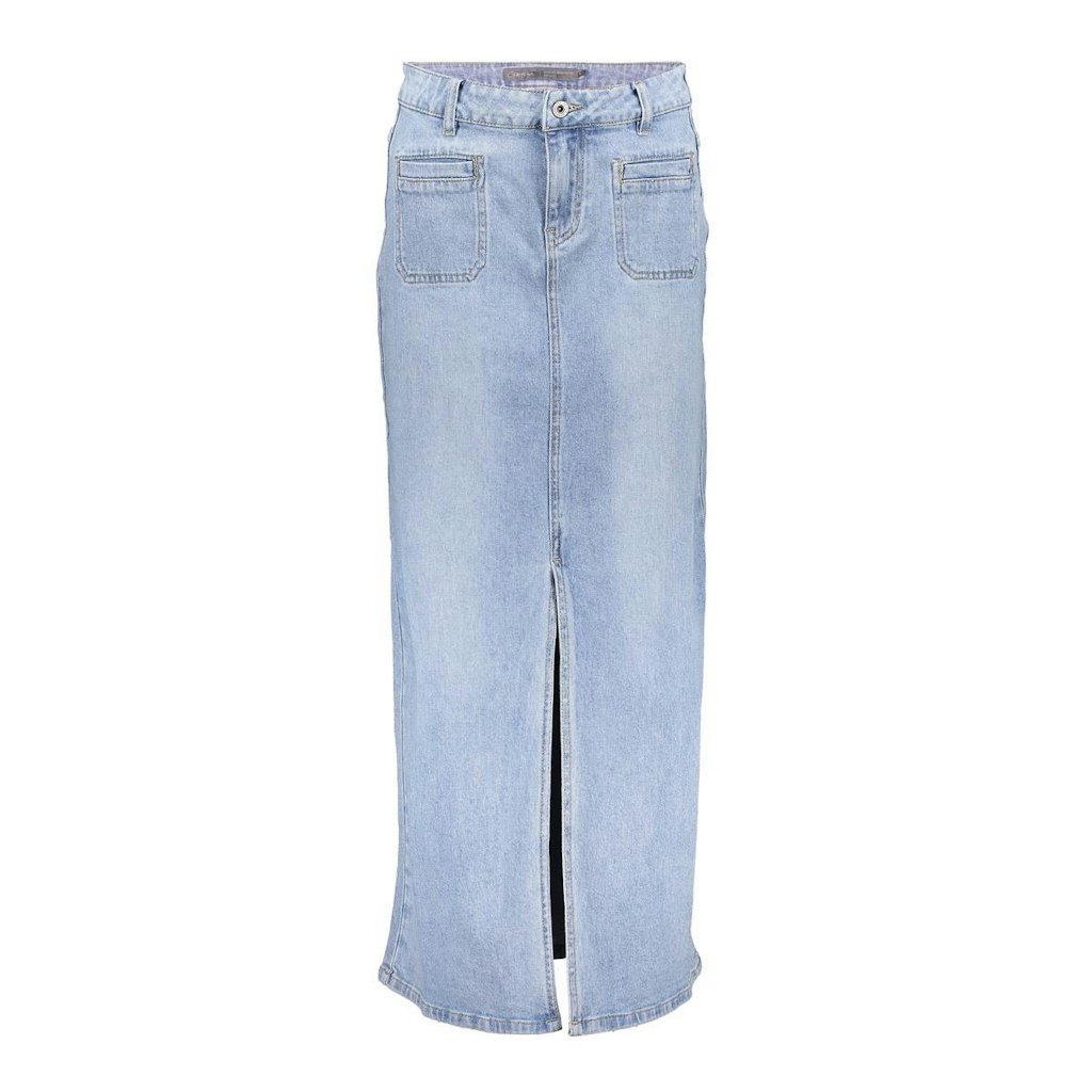 Geisha jeans skirt patch pockets 56013-10 836 heavy bleach