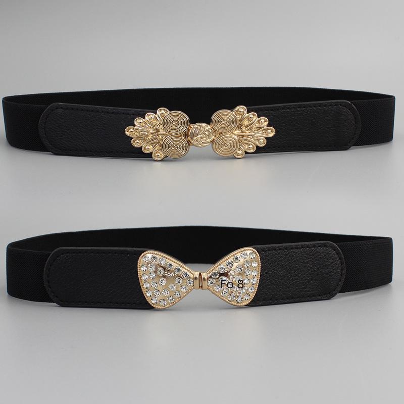 VantaGoods Retro modieuze elastische riem voor dames: Veelzijdige decoratieve tailleband voor jurken, truien en shirts, verkrijgbaar in 2 stijlen.