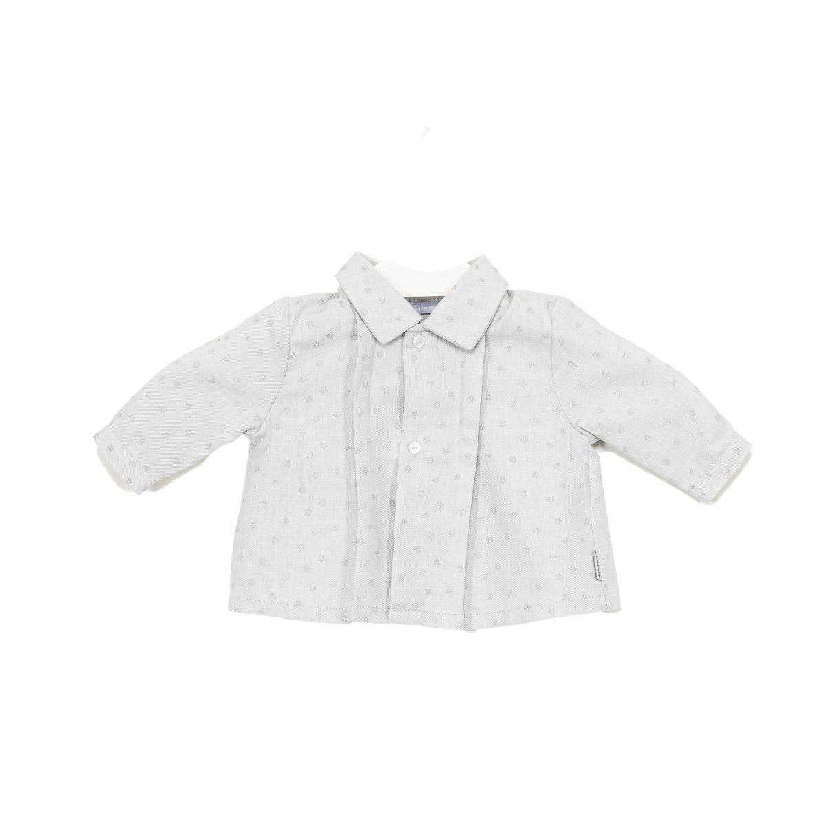 Tutto Piccolo Shirt met lange mouwen en reverskraag 1025W16 voor meisjes 12 MESES grijze kleur