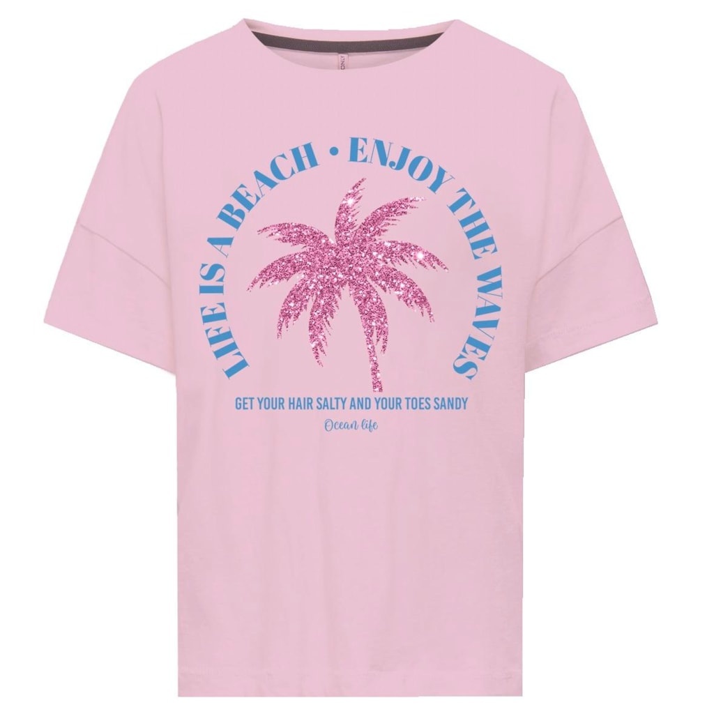 Kids ONLY zomer t-shirt S/S meisjes - roze - Kogwilma