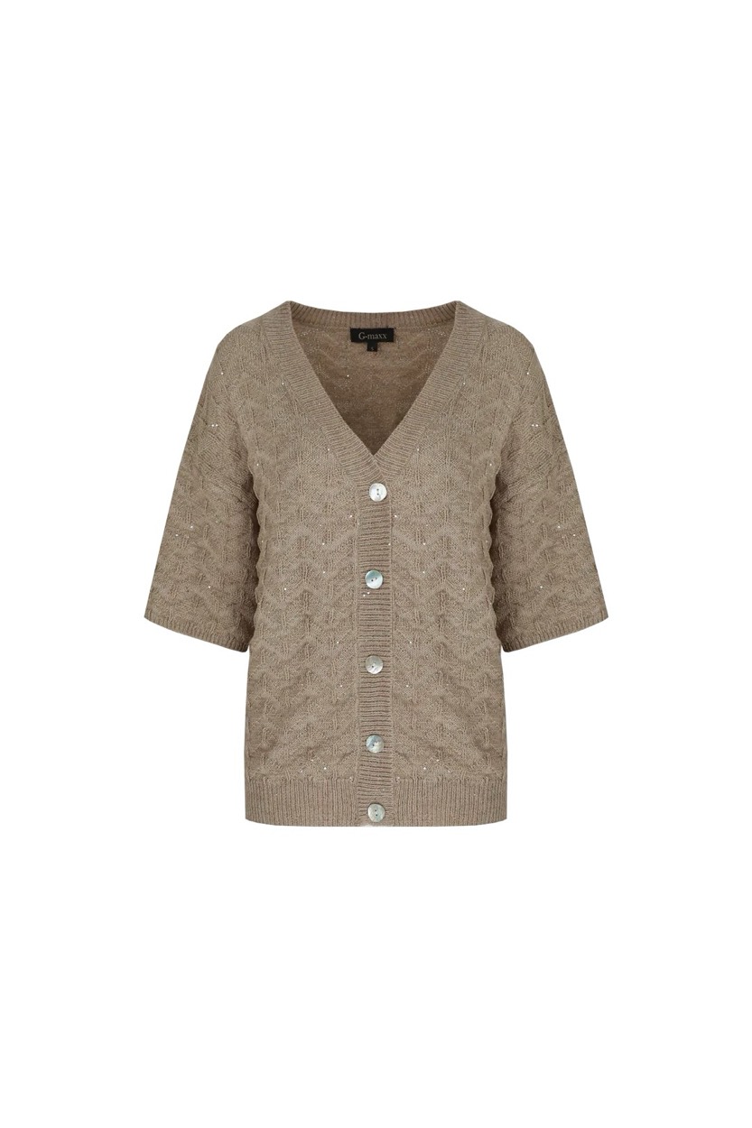 G-Maxx Tate knitting cardigan taupe