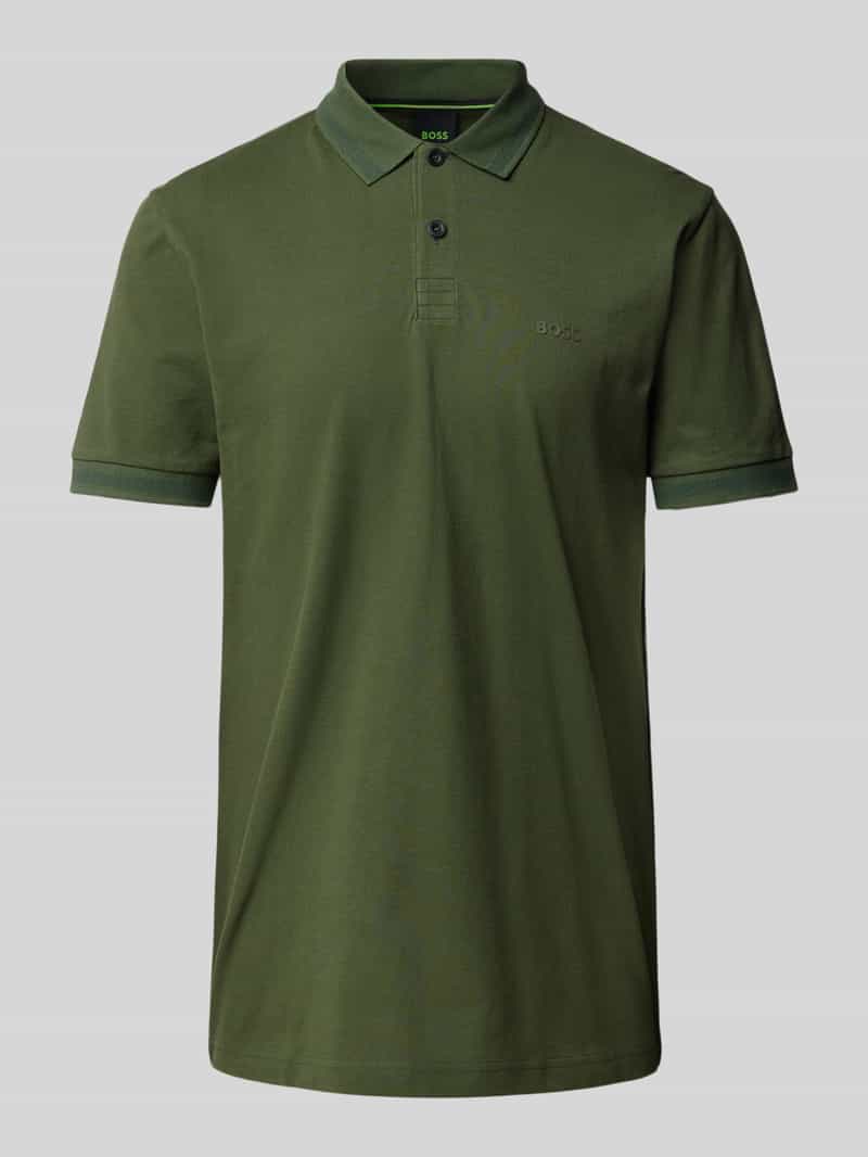 BOSS Green Poloshirt met labeldetail