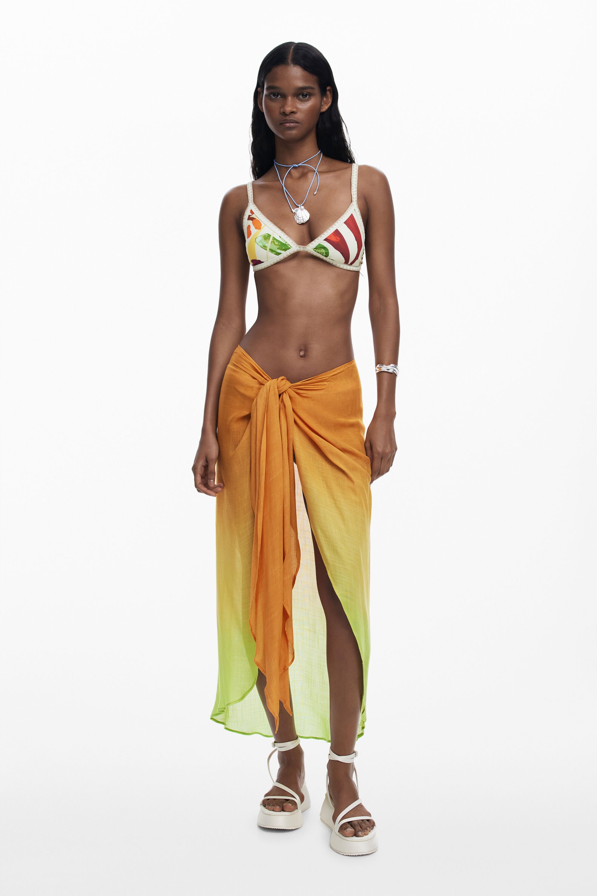 desigual Verloop wikkelrok - ORANGE