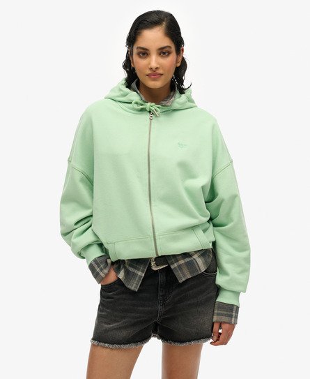 Superdry Vrouwen Studios Hoodie met Rits Groen