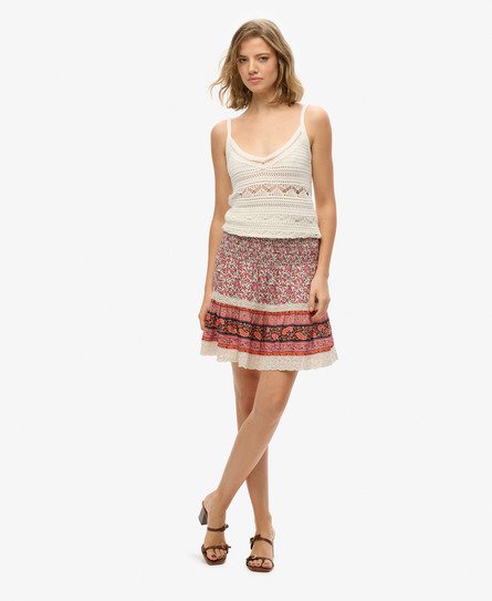 Superdry Vrouwen Patchwork Minirok Roze