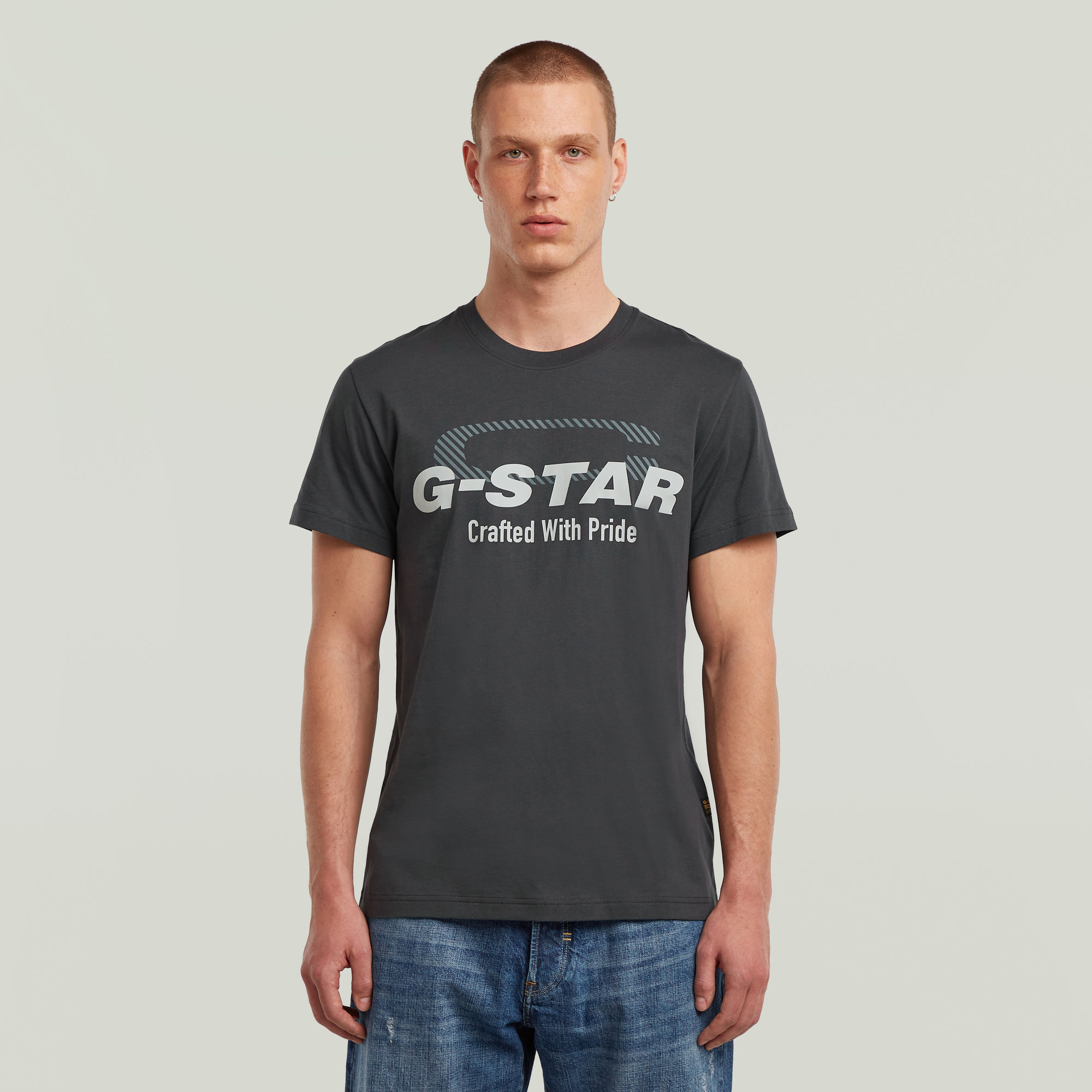 G-Star RAW G-STAR Logo T-Shirt - Grijs - Heren