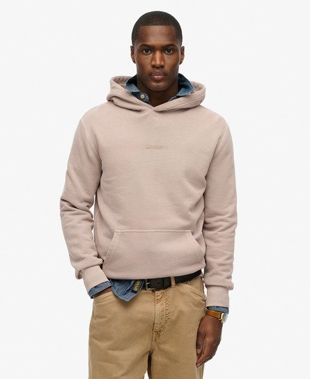 Superdry Mannen Hoodie met Micrologo Beige