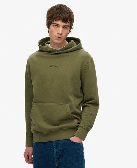 Superdry Mannen Hoodie met Micrologo Groen