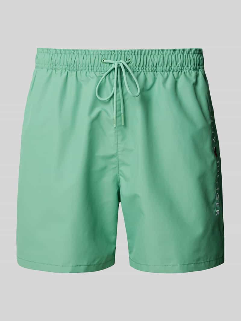 Tommy Hilfiger Regular fit korte zwembroek met labelstitching