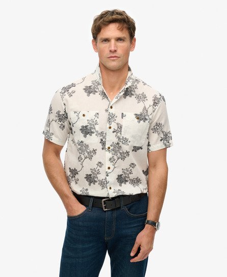 Superdry Mannen Beach Overhemd met Korte Mouwen