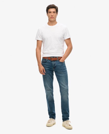 Superdry Mannen The Merchant Store - Biologische Slim Jeans Blauw