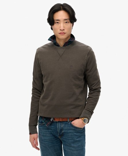 Superdry Mannen Classic Essential Sweatshirt Donkergrijs
