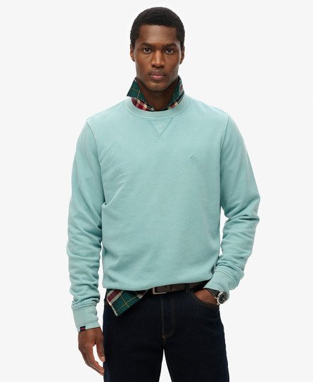 Superdry Mannen Classic Essential Sweatshirt Blauw