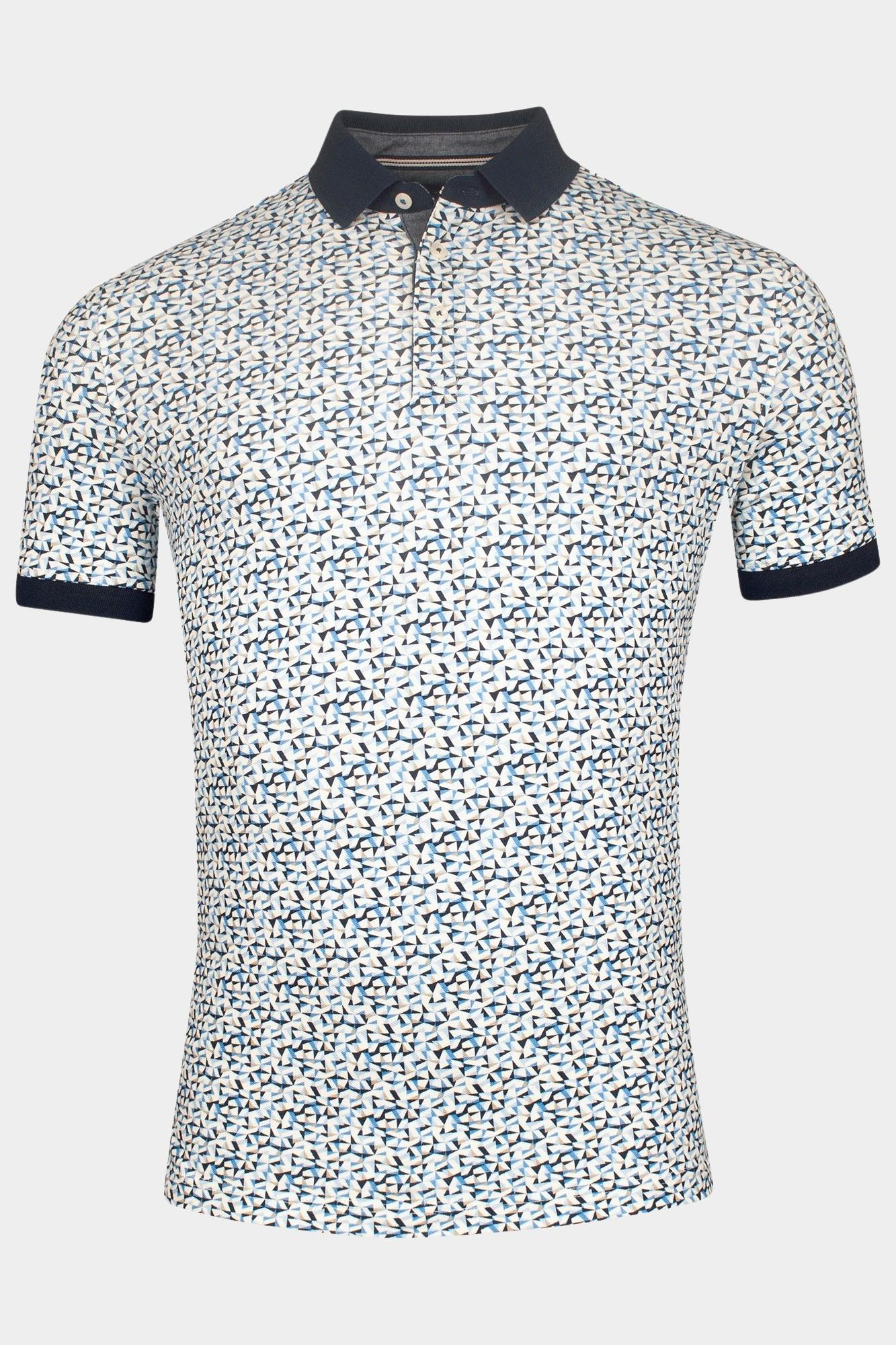 Baileys Polo korte mouw poloshirt pique with all over 515230/62