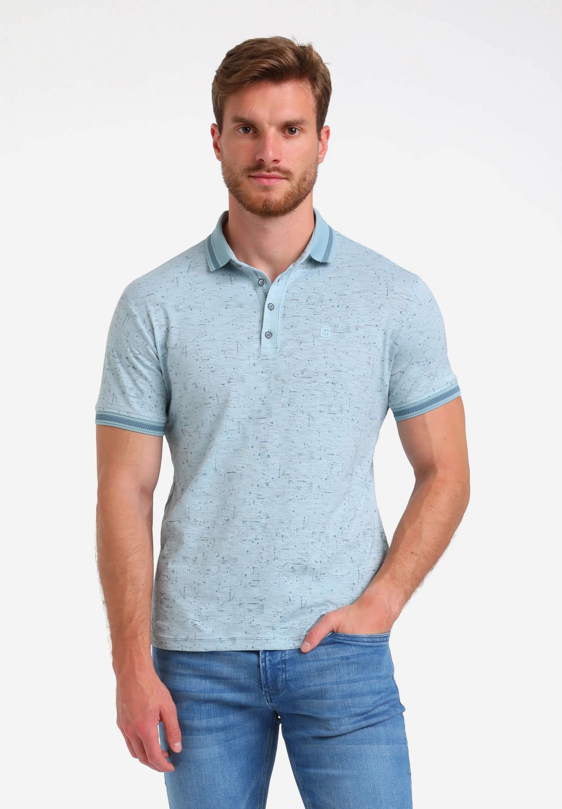 Gabbiano Heren polo 235528 4001 bright blue