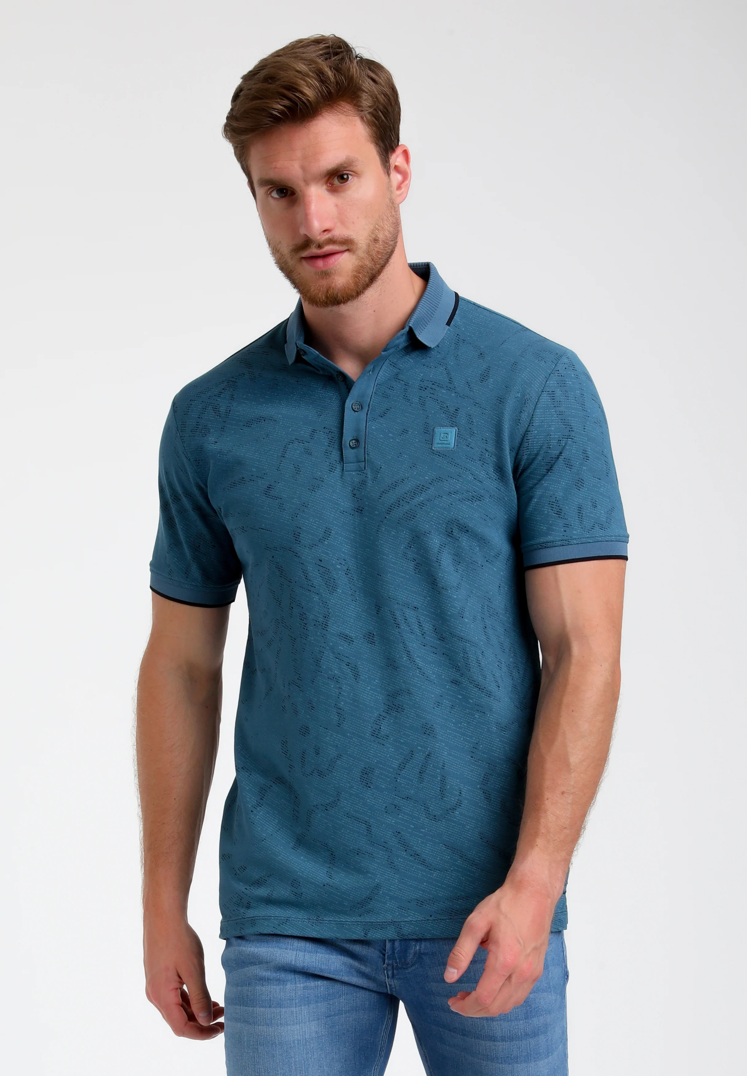 Gabbiano Heren polo 235529 0003 petrol