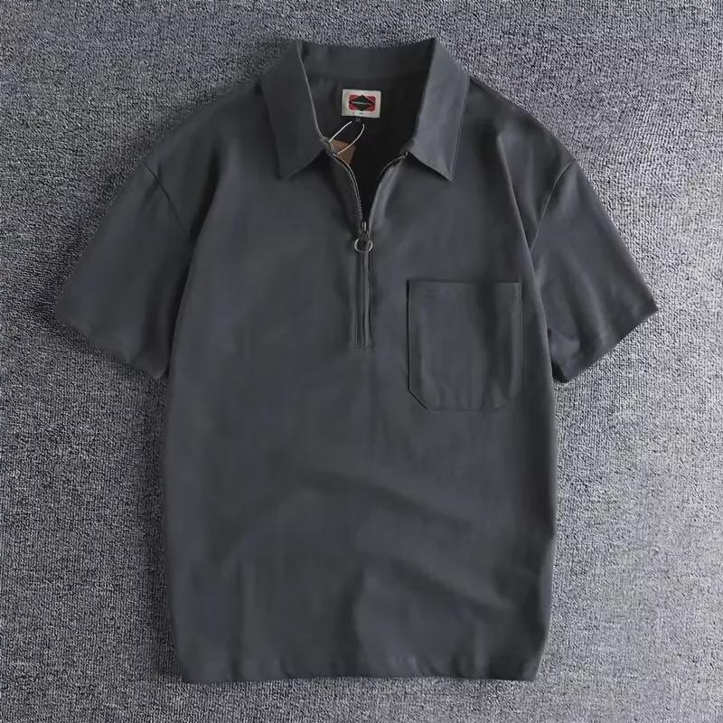 VantaGoods Heren 2023 Trendy Koreaanse Slim Fit Polo Shirt - Korte Mouw Revers T-shirt 2XL wit