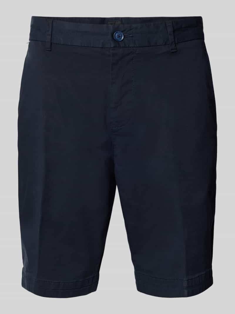 Boss Slim fit korte broek met riemlussen, model 'Slice'