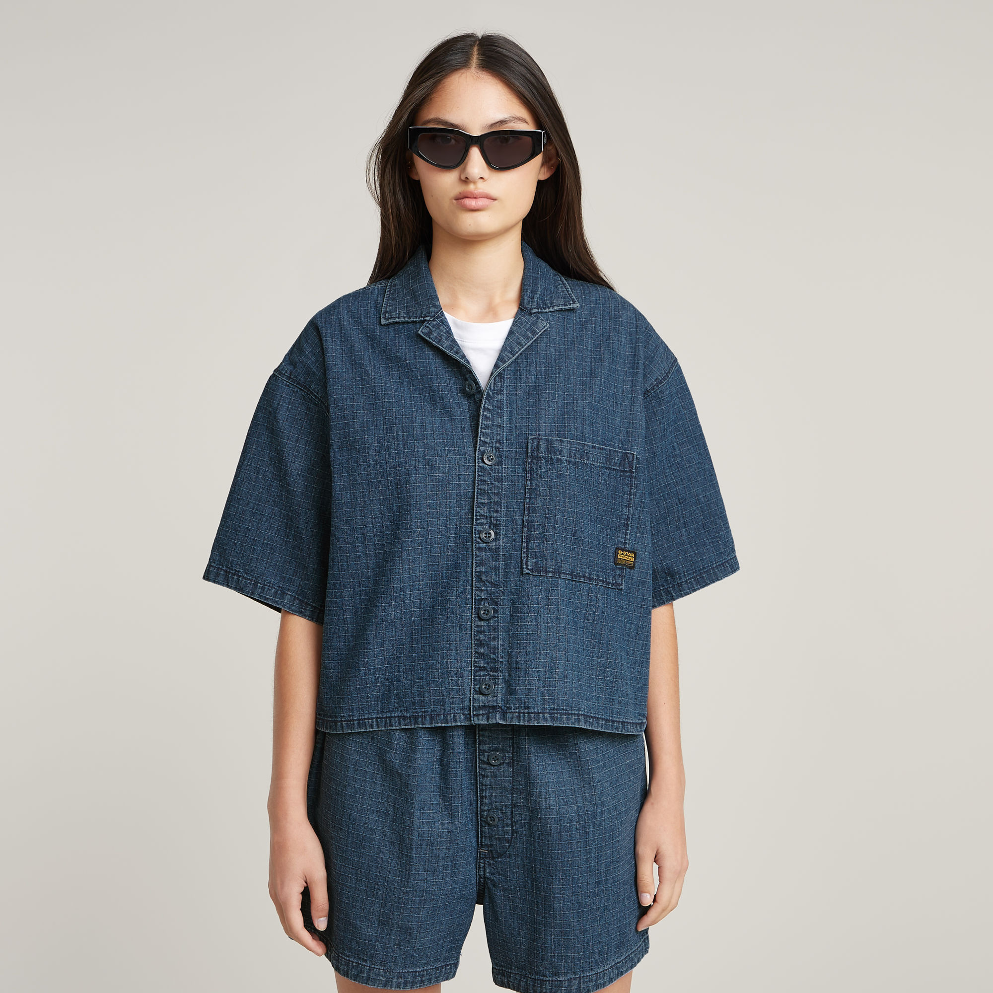 G-Star RAW PJ Blouse - Midden blauw - Dames