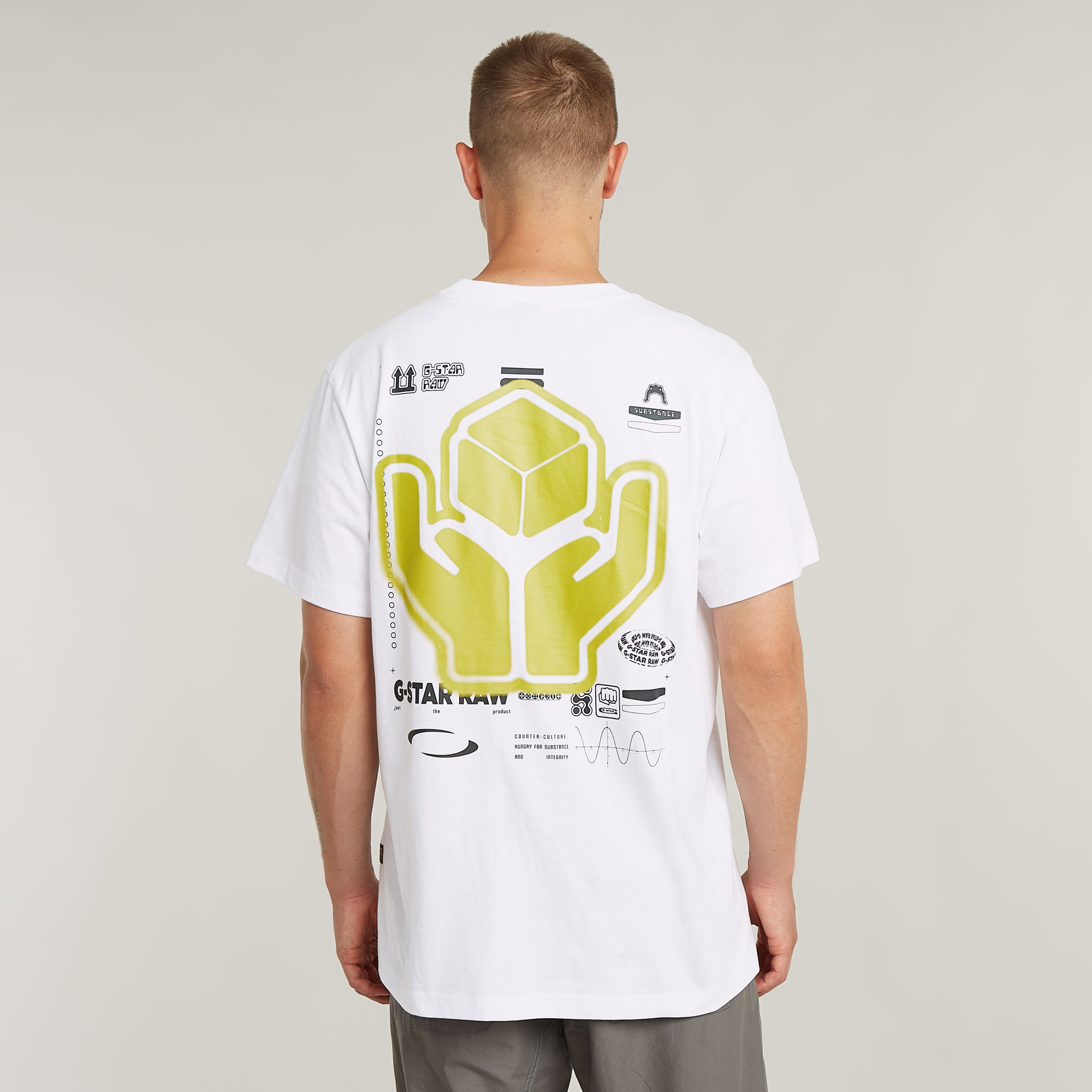 G-Star RAW Back Graphic Loose T-Shirt - Wit - Heren