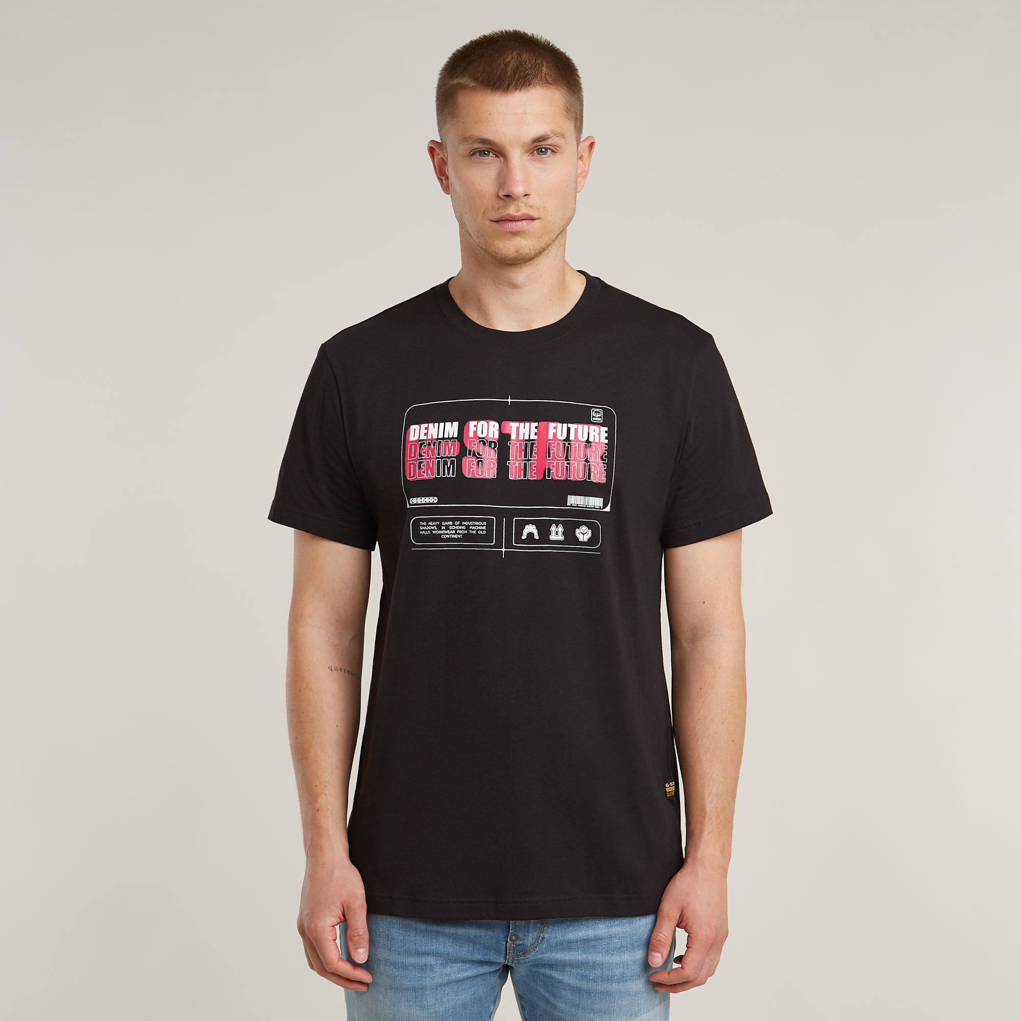 G-Star RAW Flyer Graphic T-Shirt - Zwart - Heren