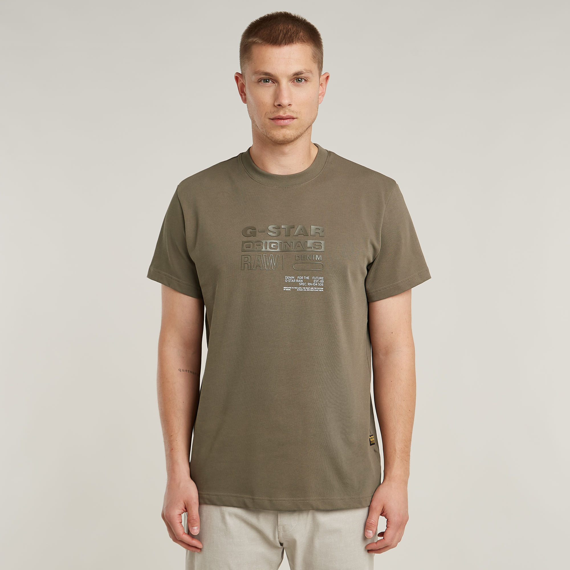 G-Star RAW Originals T-Shirt - Bruin - Heren