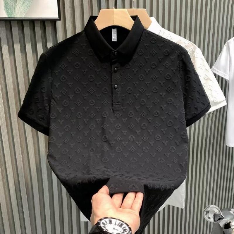 VantaGoods 2024 Luxe Jacquard Zomer Polo Shirt - Comfortabel, Ademend, Slim Fit, Korte Mouw T-shirt voor Heren XL wit