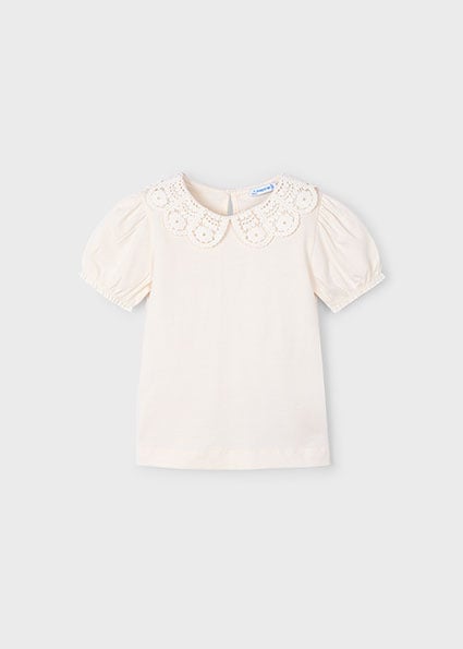 Mayoral Zomer shirt S/S meisjes - bone wit