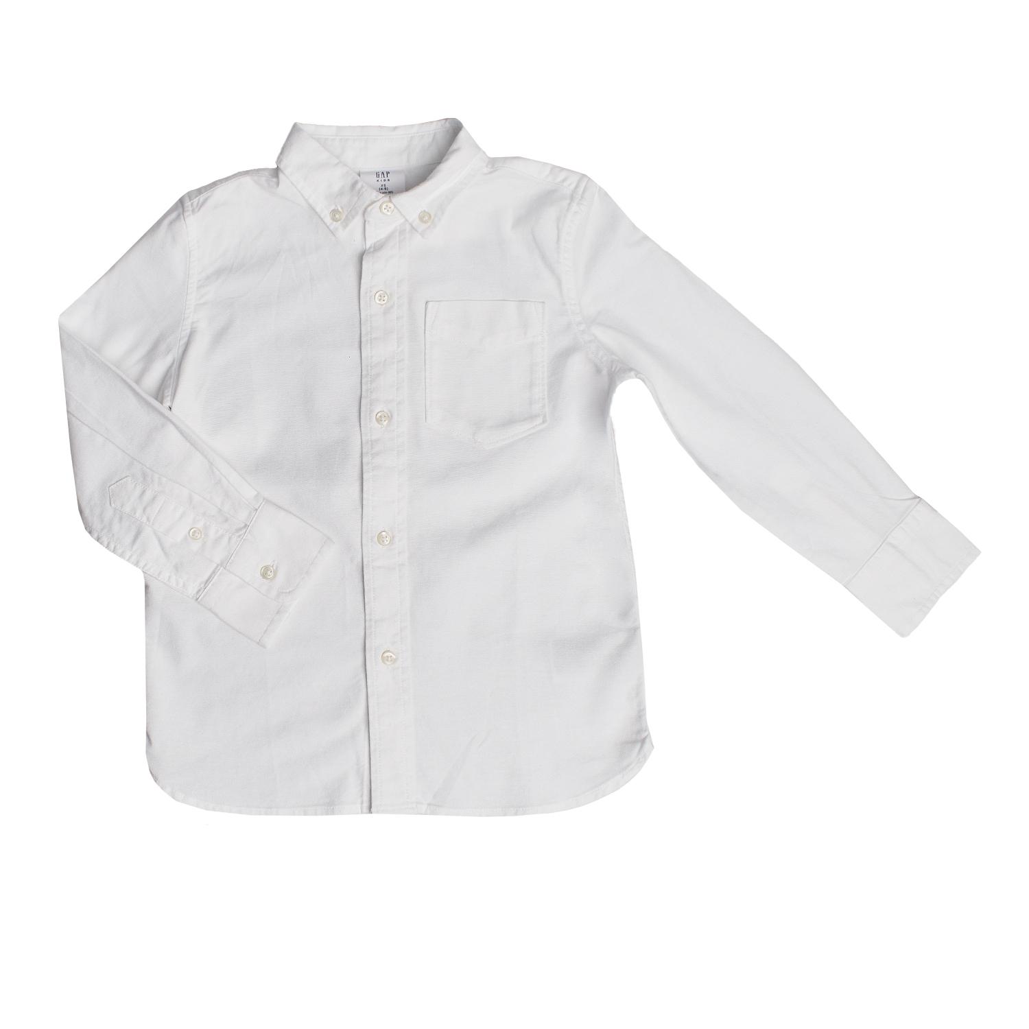 BlackPrice Jongens Oxford-overhemd met lange mouwen 426037 4/5 AÑOS wit