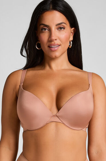 Hunkemöller Voorgevormde push-up beugel bh Smooth Bruin