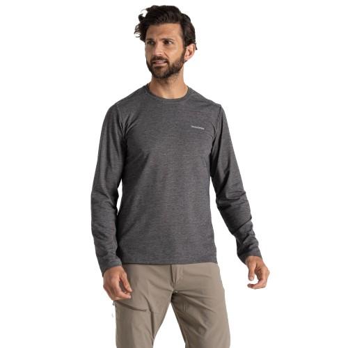 Craghoppers Heren Abel Nosilife T-shirt met lange mouwen M warme zwarte kleur