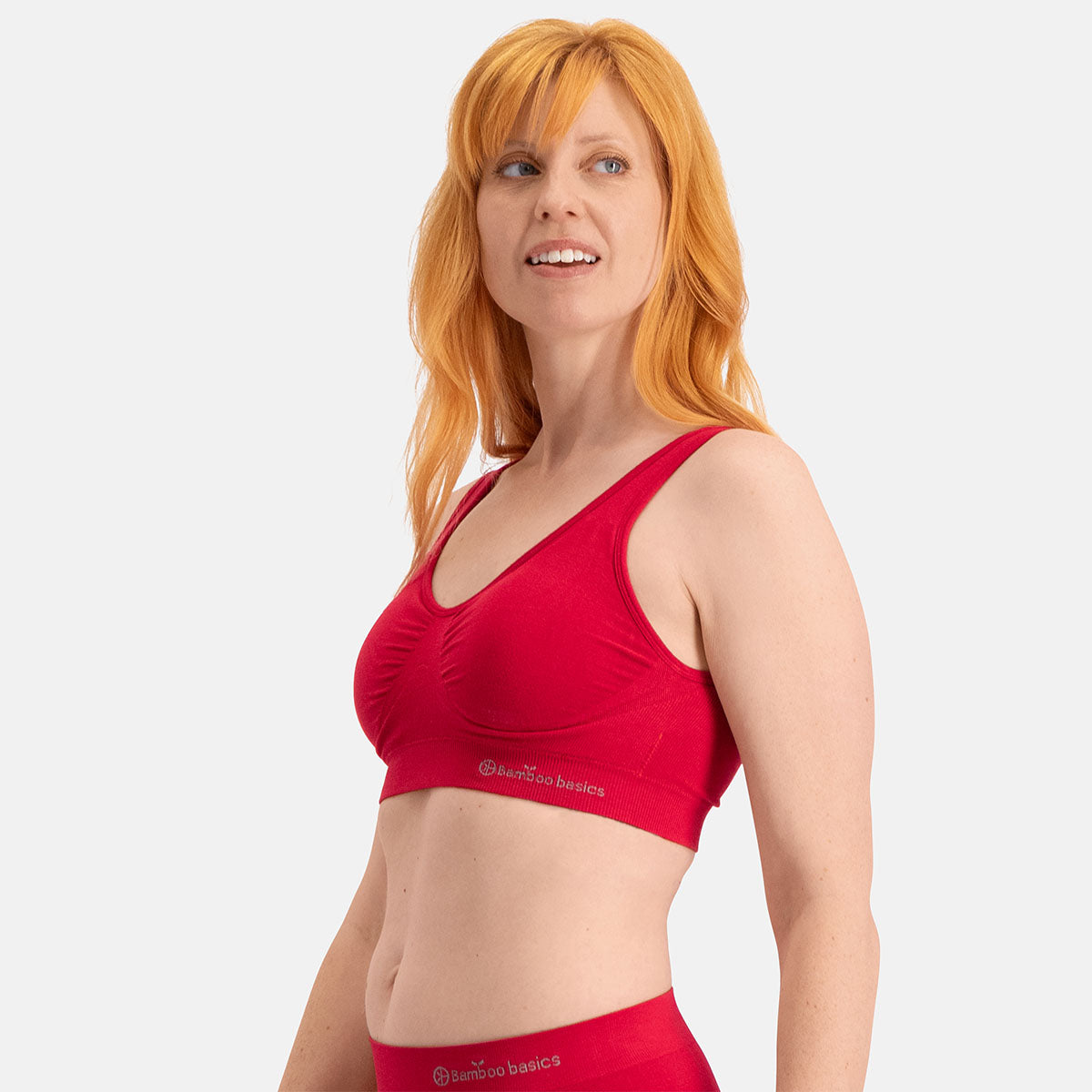 Bamboo Basics Seamless Padded Bra Fleur - Rood