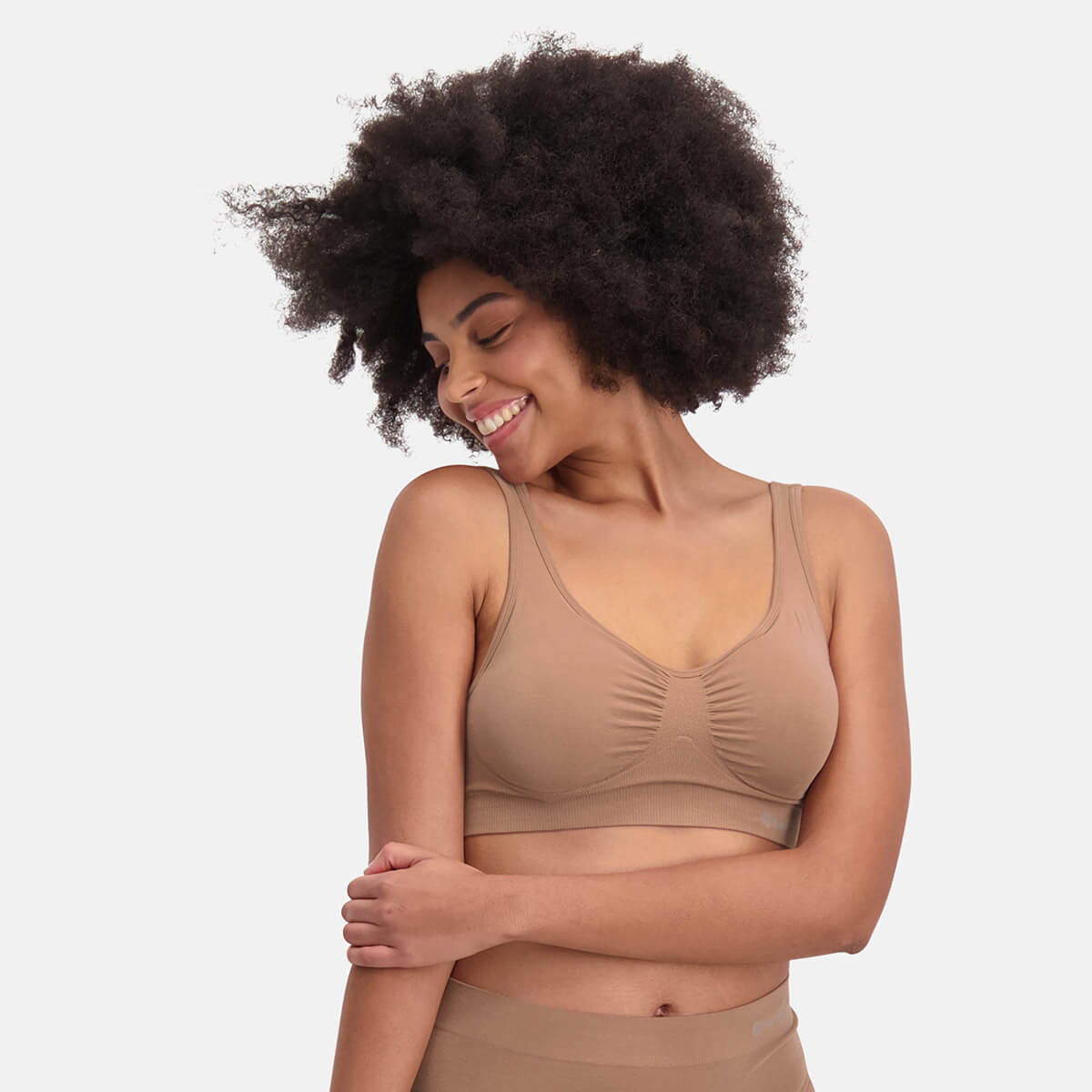 Bamboo Basics Seamless Padded Bra Fleur - Tan