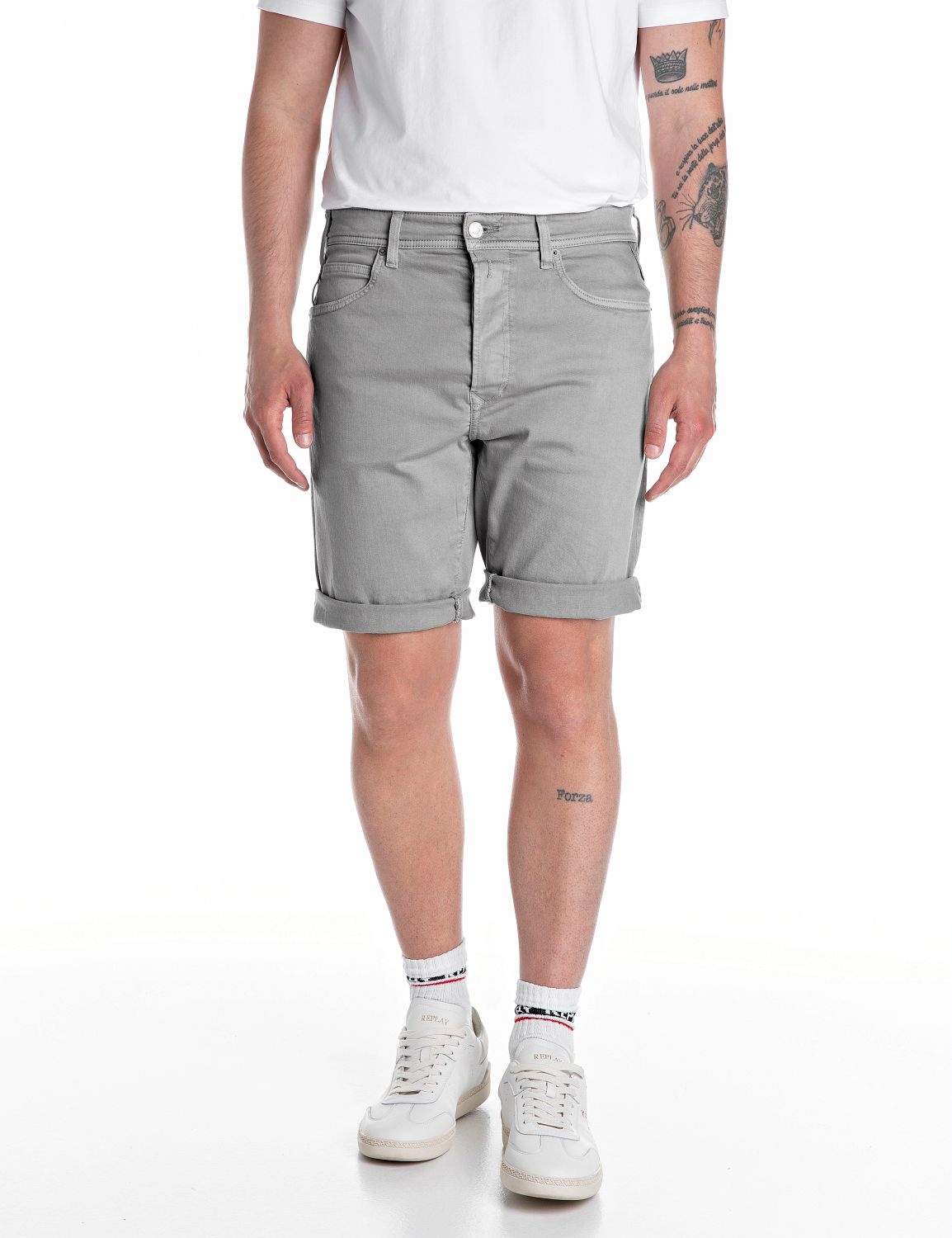 Replay Jeans Short Tapered Fit DIM GREY 