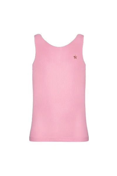 Like Flo Zomer tanktop meisjes blossom rib ebru