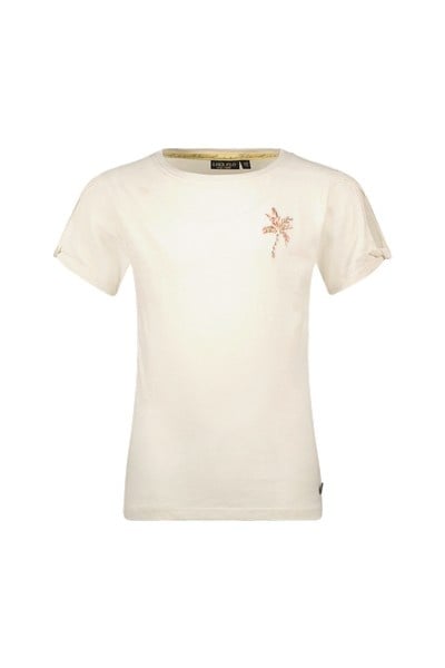 Like Flo zomer shirt meisjes - off wit - slub, embroidery - Elodie