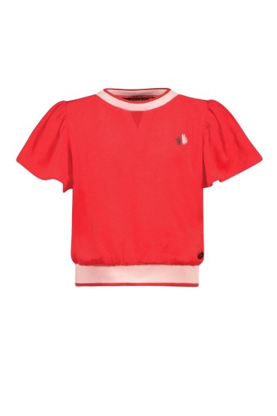 Like Flo zomer top meisjes - chili rood - badstof - Elsa