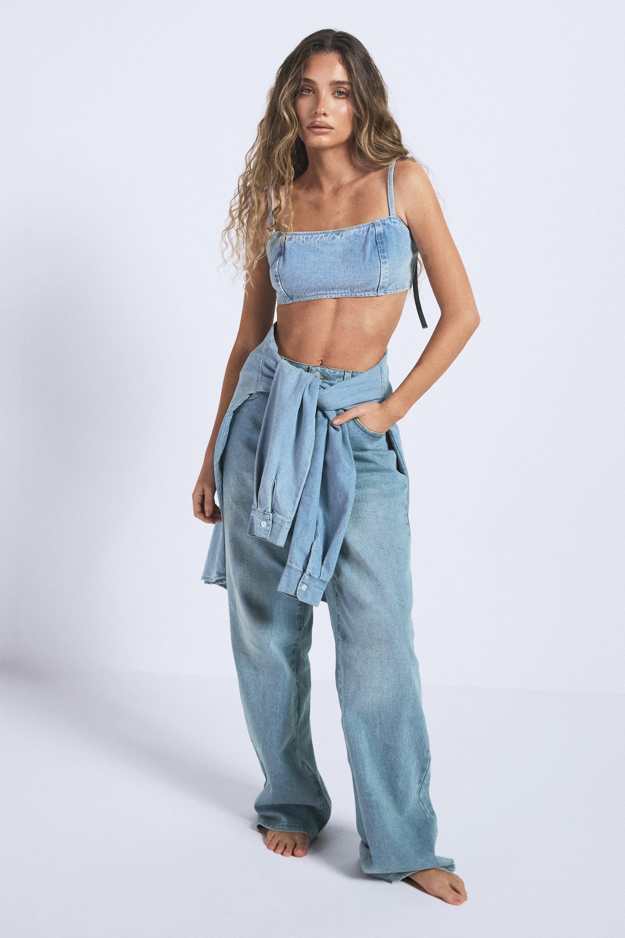 Boohoo Losse Jeans Met Rechte Pijpen, Light Wash